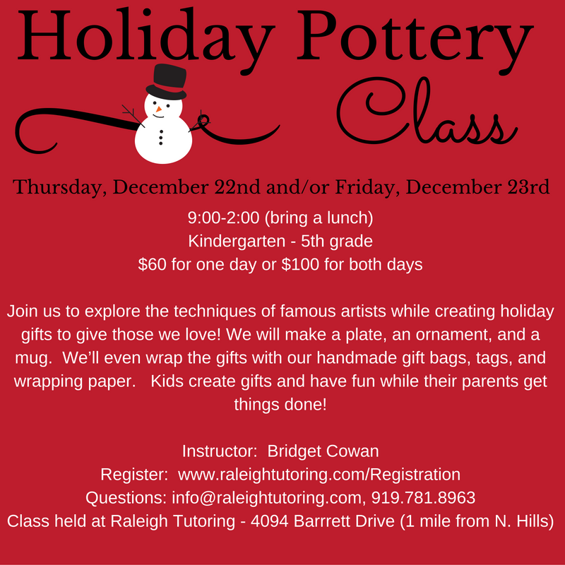 Holiday Pottery Painting Class